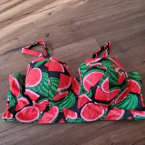Torrid Watermelon Long Line Padded Bikini Top